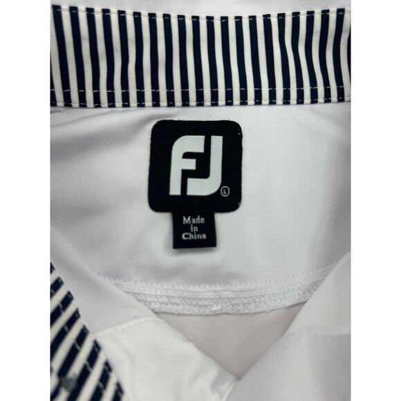 Footjoy FJ Mens Solid White Lisle Golf Polo Size XL - Picture 5 of 7